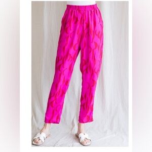 JODIFL Pink and Red Cropped Pants